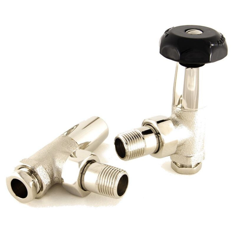 Thumbnail: Schoolhouse Manual Radiator Valve Set | Angled | West