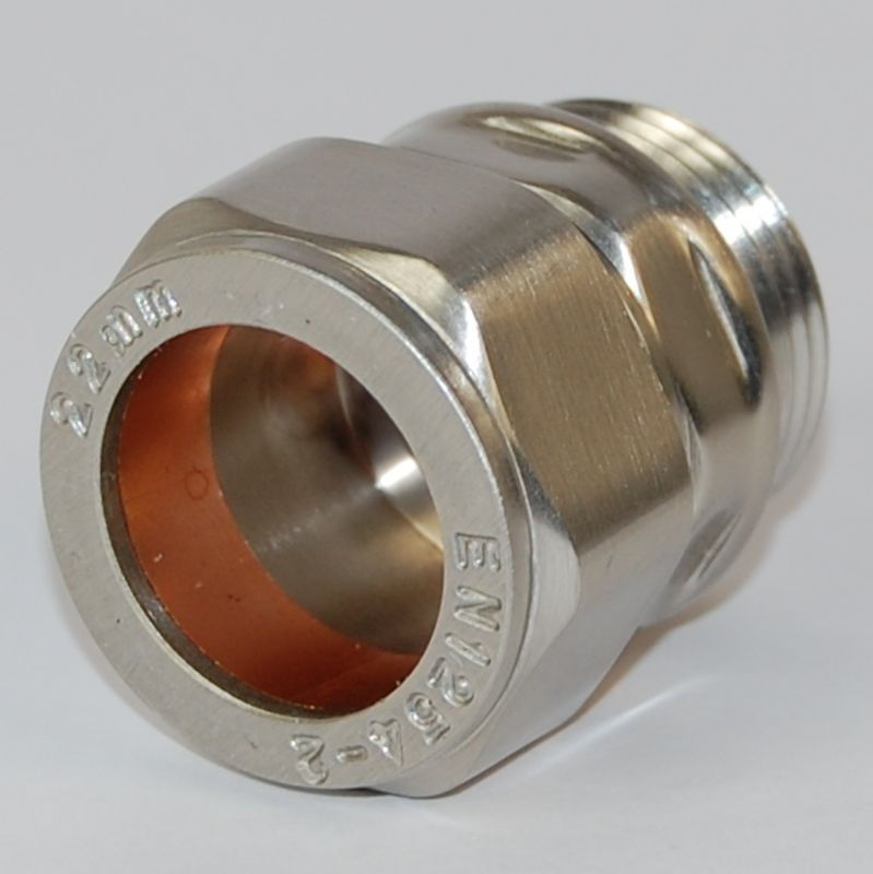 Thumbnail: 22mm Compression Adaptor Brushed Satin Nickel