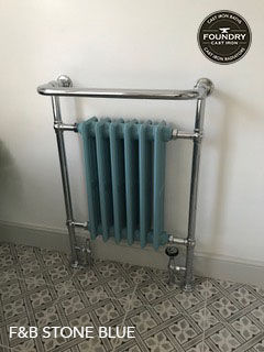 Thumbnail: Traditional Broughton Towel Rail with Cast Iron Radiator Sections | Carron