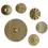 Thumbnail: Set 12 Disc Wrought Iron Round Golden Wall