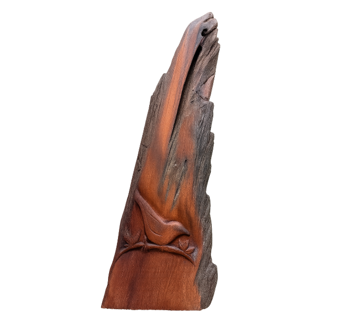 Honeycreeper Koa Wood Carving