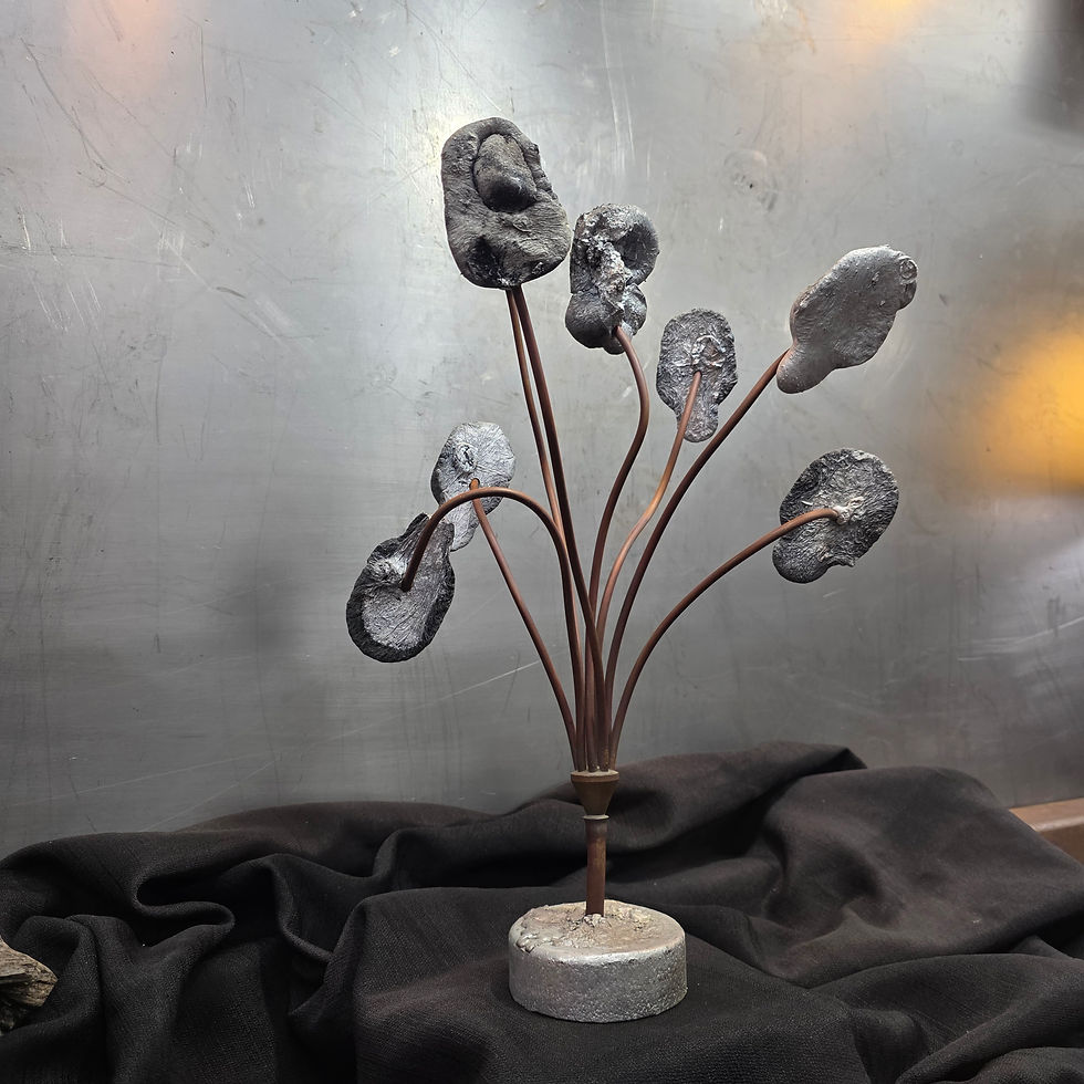 Thumbnail: Cast Doll Head "Medusa Flower" Copper Sculpture
