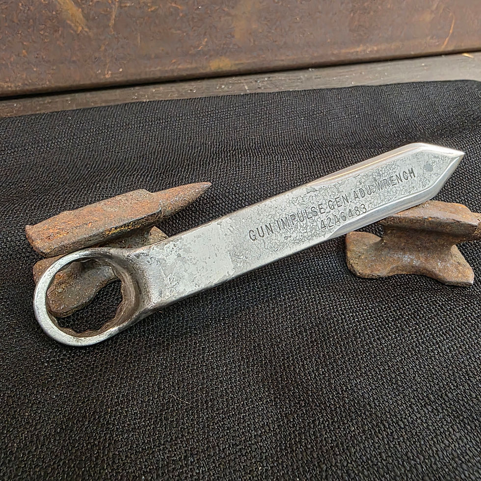 industrial style blade crafted from vintage wrench steel