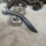 hand forged knife made from repurposed craftsman wrench