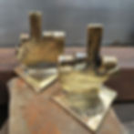 Thumbnail: Forged Brass Middle Finger Desk Art Sculpture