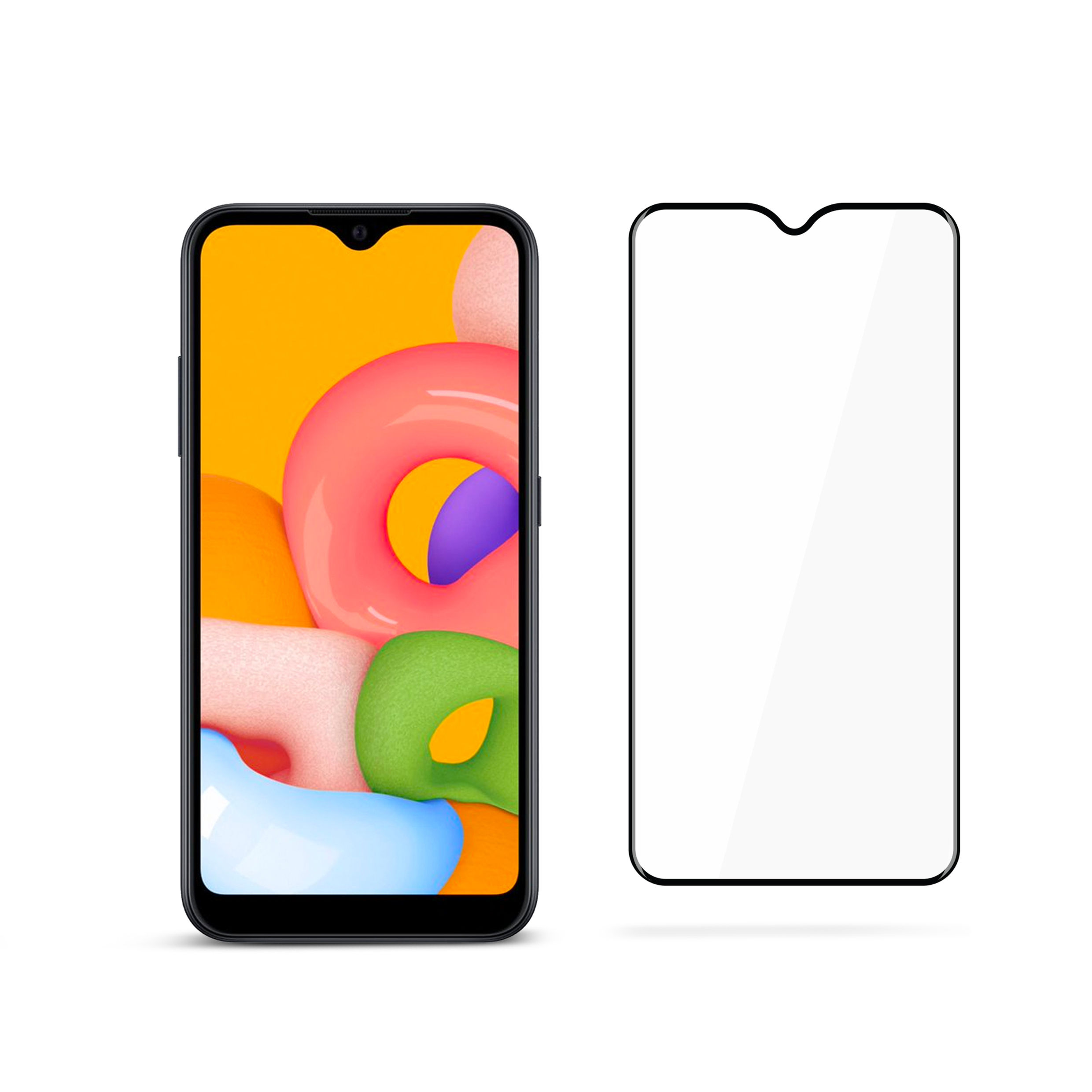 Samsung A01 2.5D Full Coverage Tempered Glass