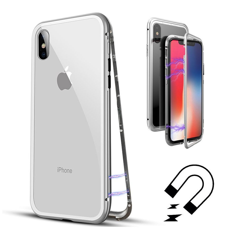 Thumbnail: iPhone Magnetic Absorption Metal Frame Glass Case