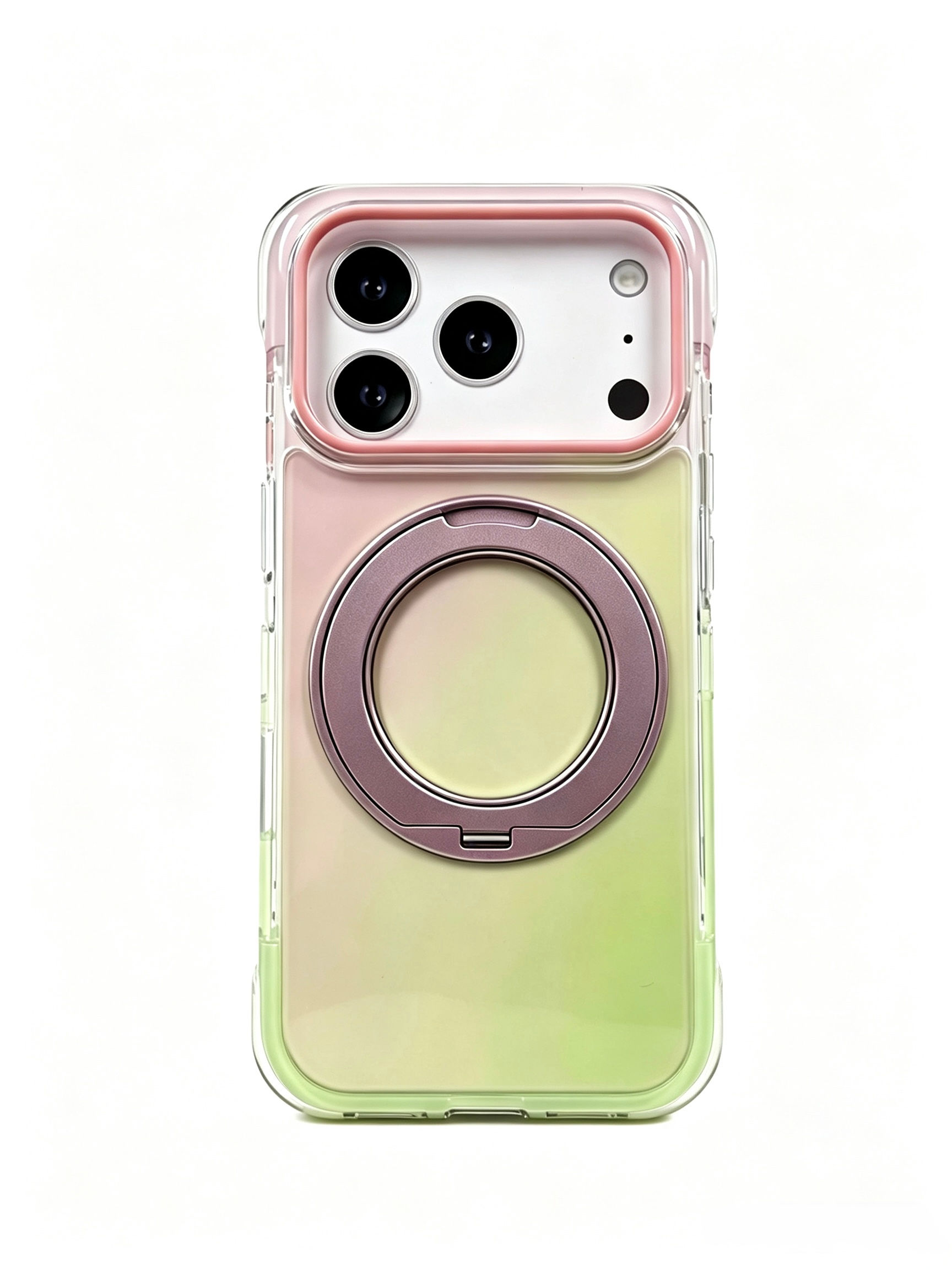 iPhone 17 Pro / 17 Pro Max - 【Colora Stand】透明漸變支架手機殼（支援 MagSafe)