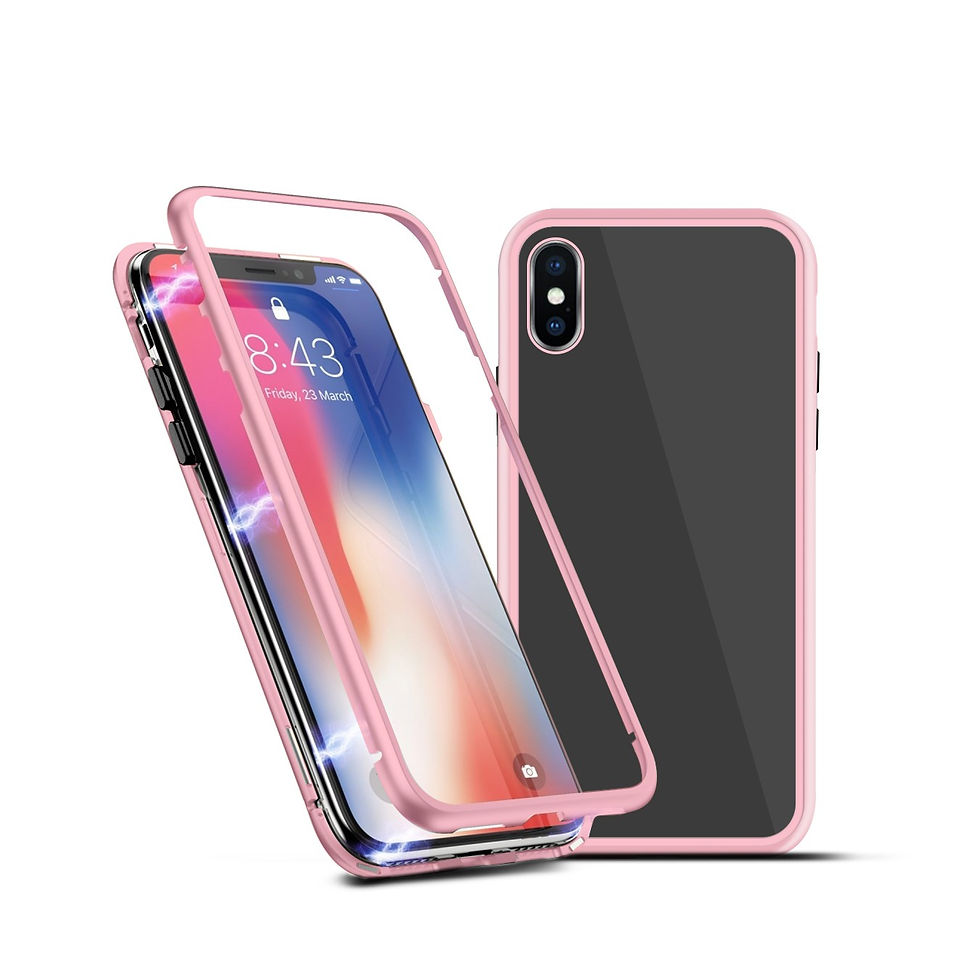 Thumbnail: iPhone Magnetic Absorption Metal Frame Glass Case