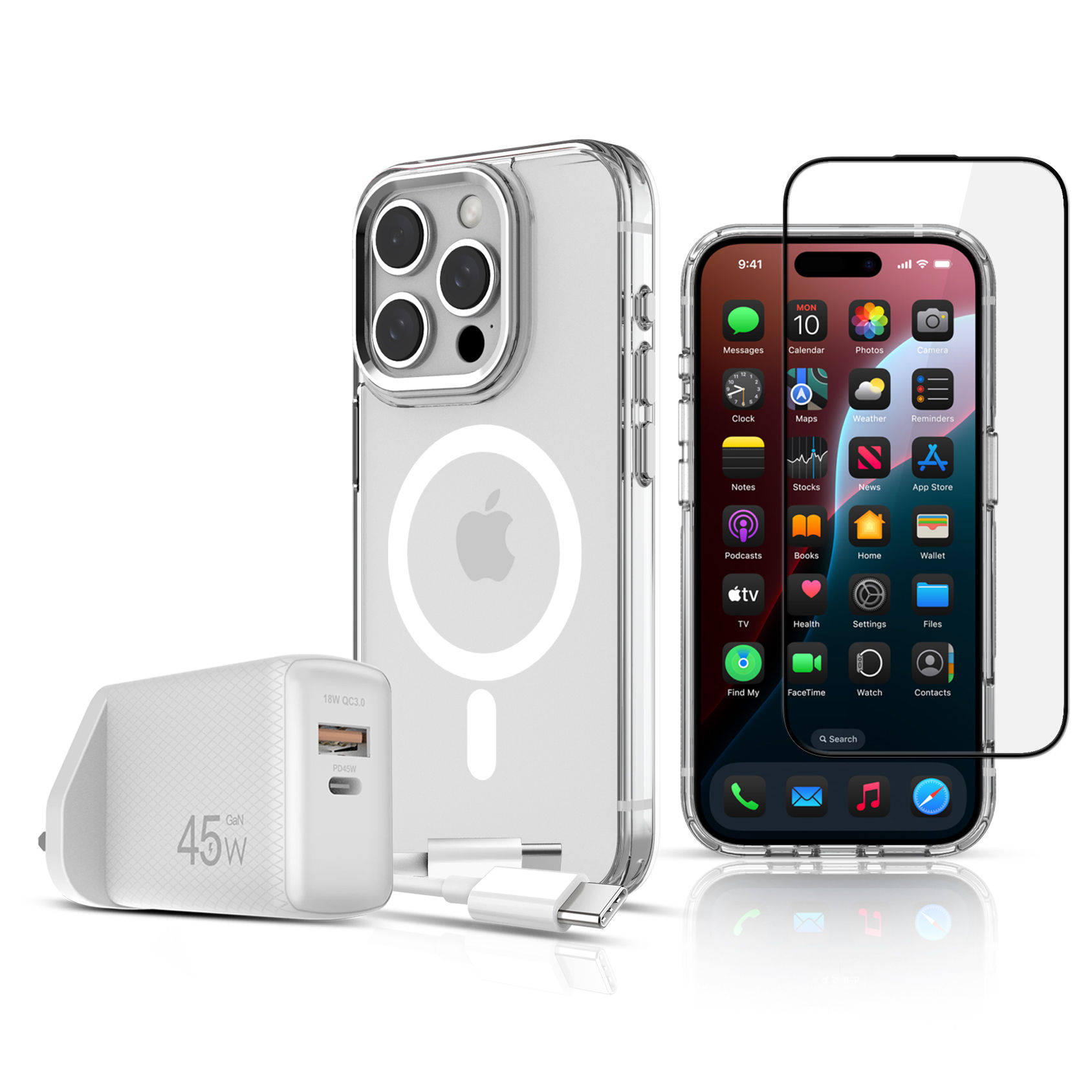 【Glimma 透明殼】高清玻璃貼Starter Pack - iPhone 16 系列