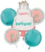 5 Piece Happy Birthday Cake Bouquet