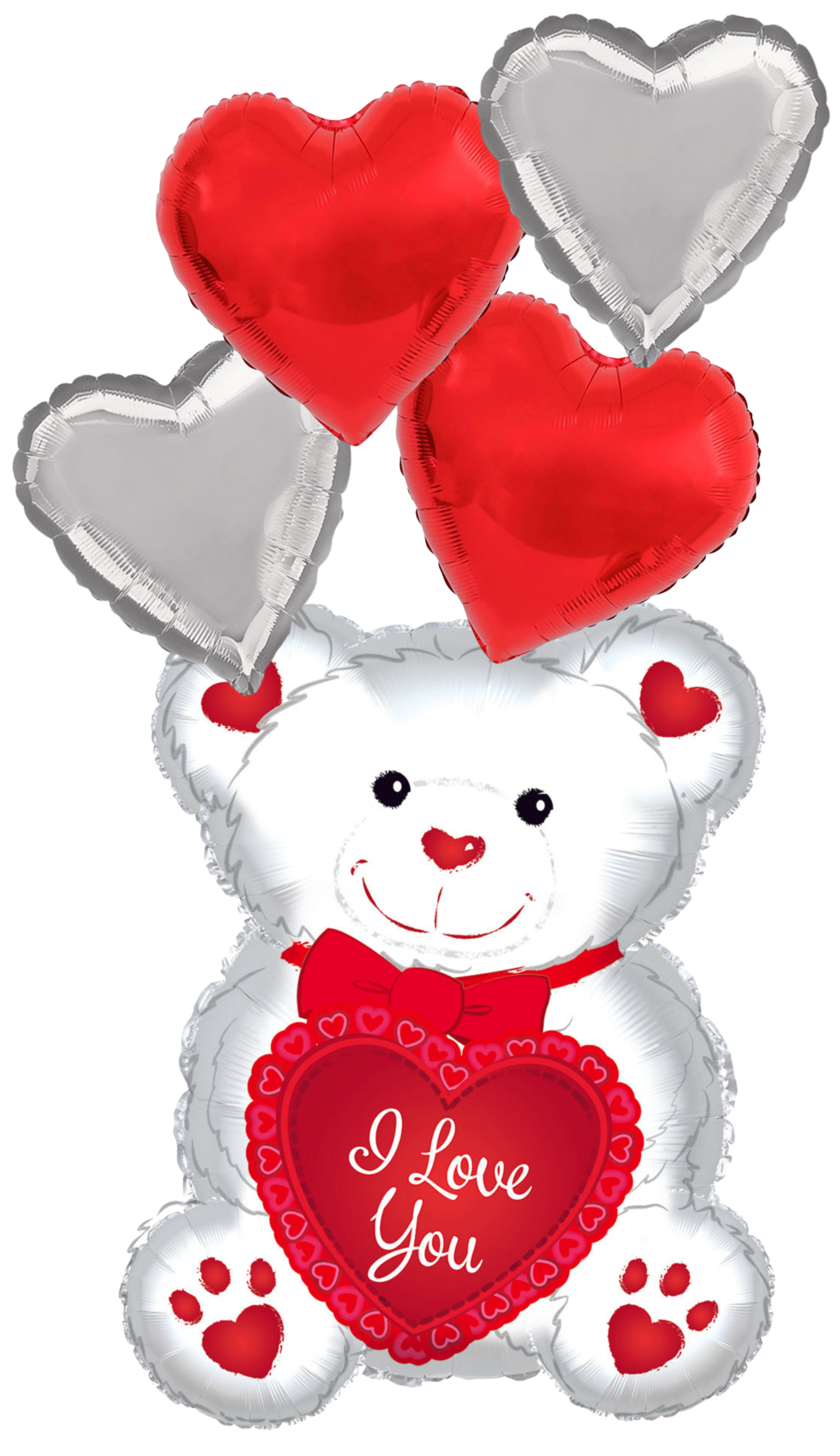 5 Piece I Love You Teddy Bear Bouquet