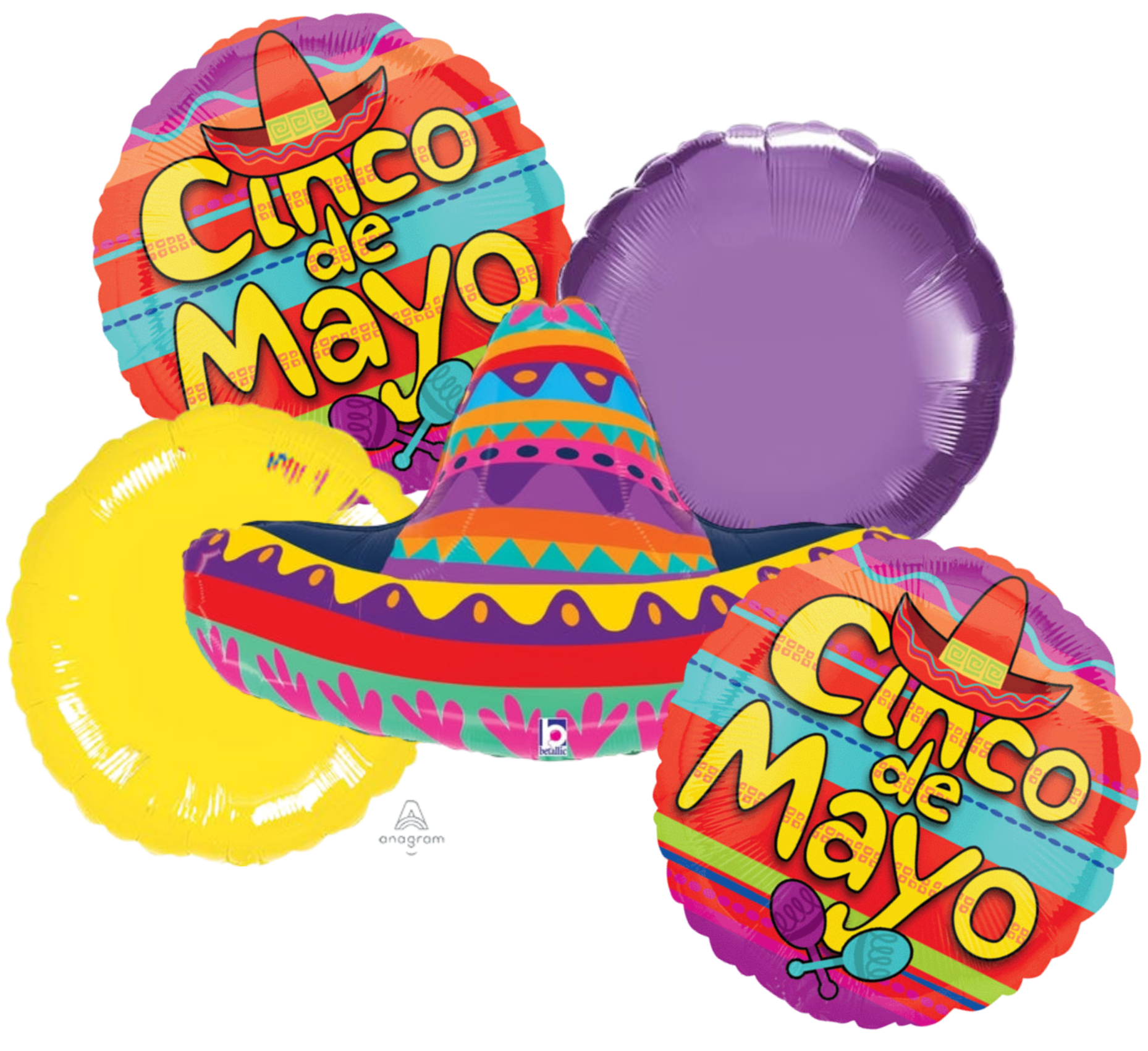 5 Piece Sombrero Cinco De Mayo Bouquet