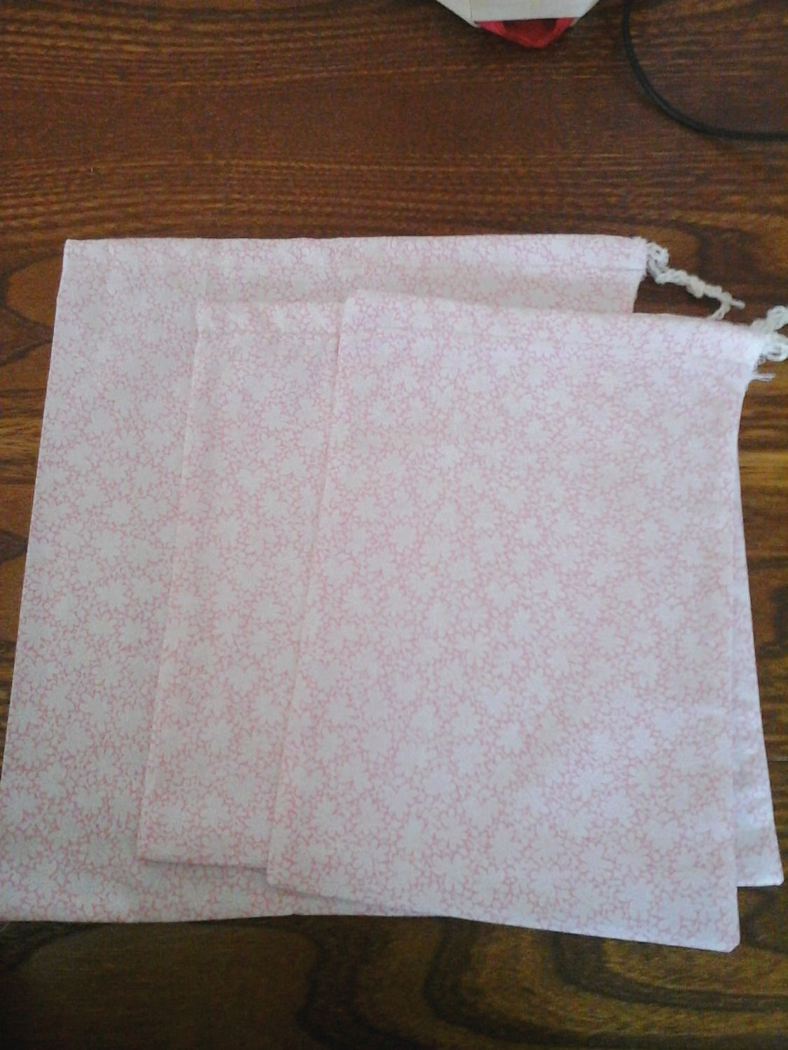 Sacs à vracs - petite taille - motif fleurs roses