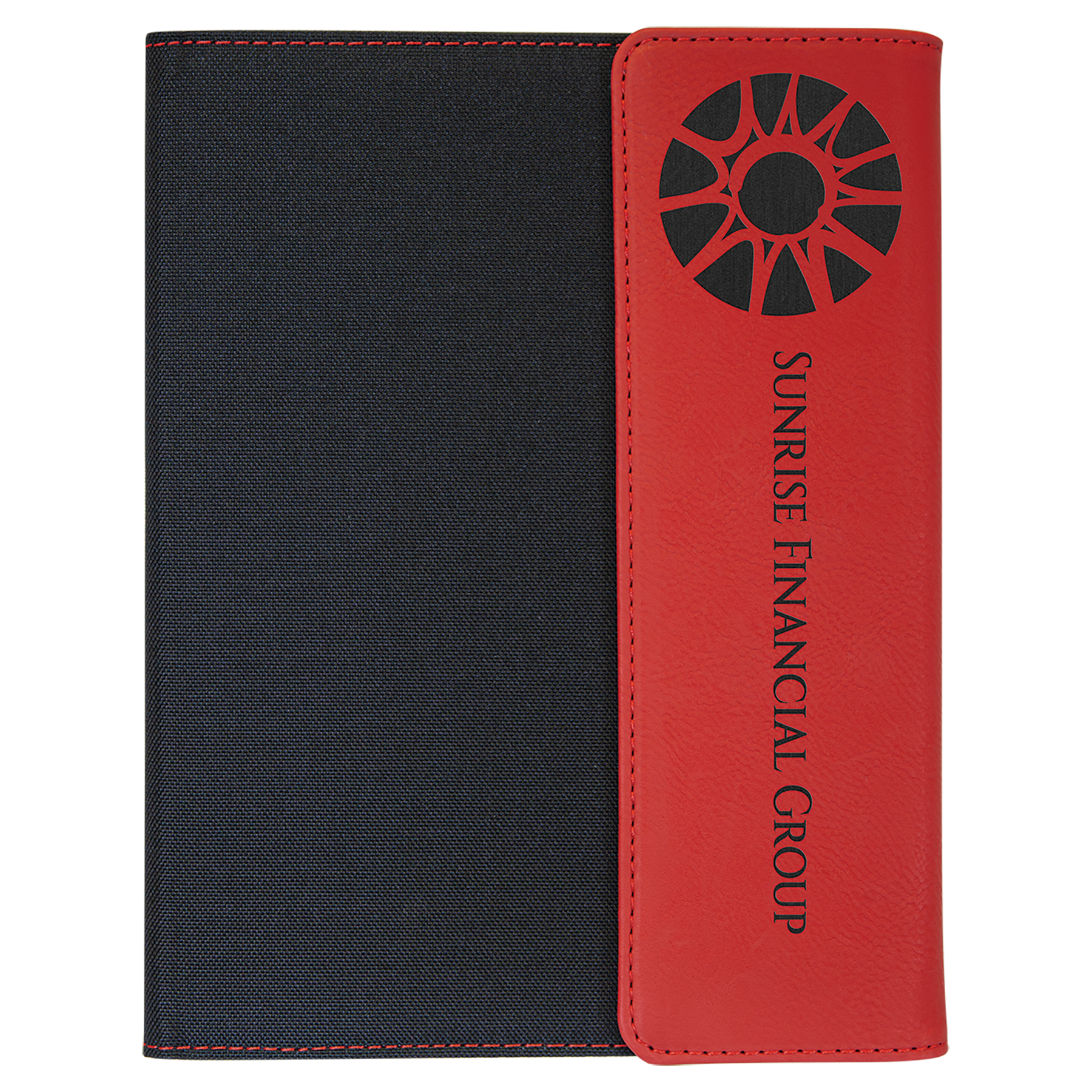 Medium 7" x 9" Leatherette Canvas Portfolio with Notepad