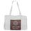 Thumbnail: Leatherette White Canvas Tote Bag with Gusset