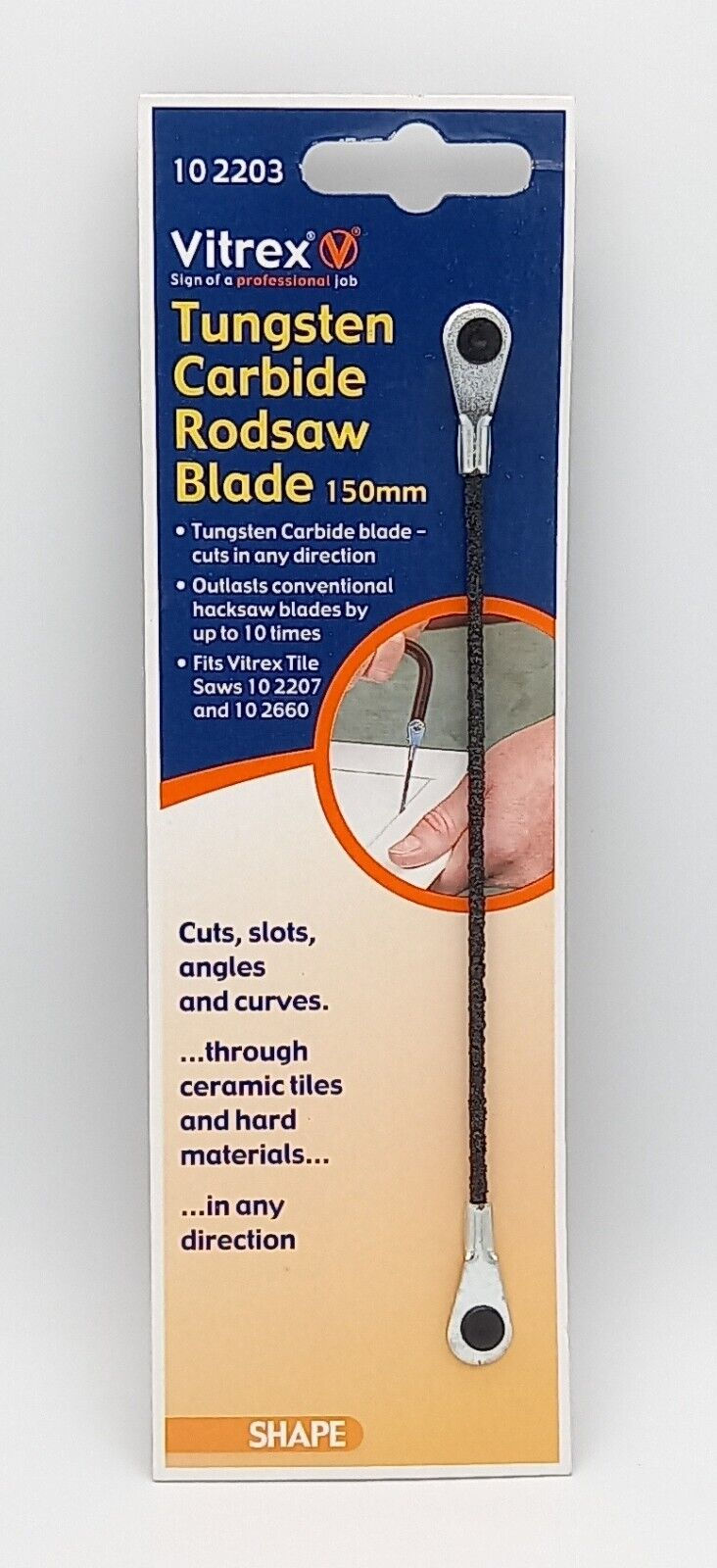 Thumbnail: Vitrex 102203 Replacement Tile Saw Blade Rodsaw Tungsten Carbide 150mm