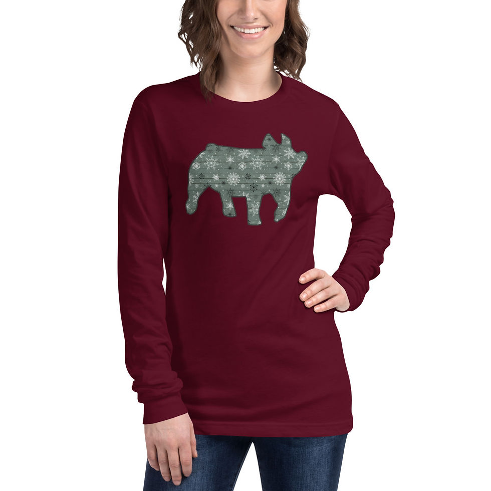 Thumbnail: Snowflake Pig Long Sleeve T-Shirt