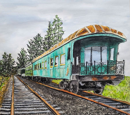 JeanineClark_Antique Observation Car Tillamook_watercolor and charcoal.jpg