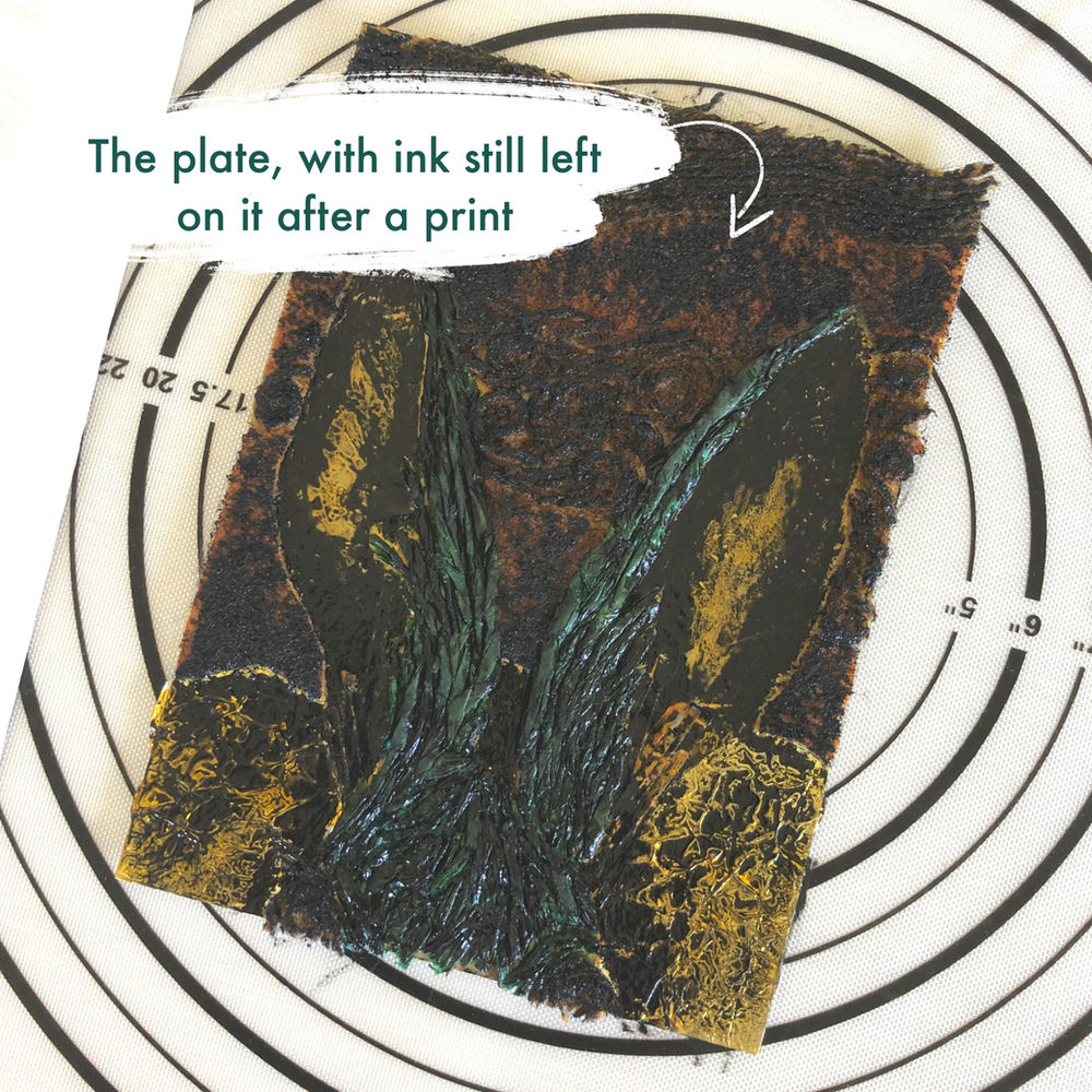 How to Print a Collagraph plate Printmaking at Home