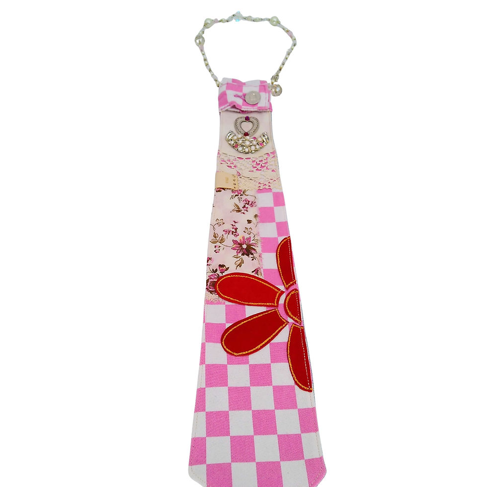 Thumbnail: Tie, Pink Checkers