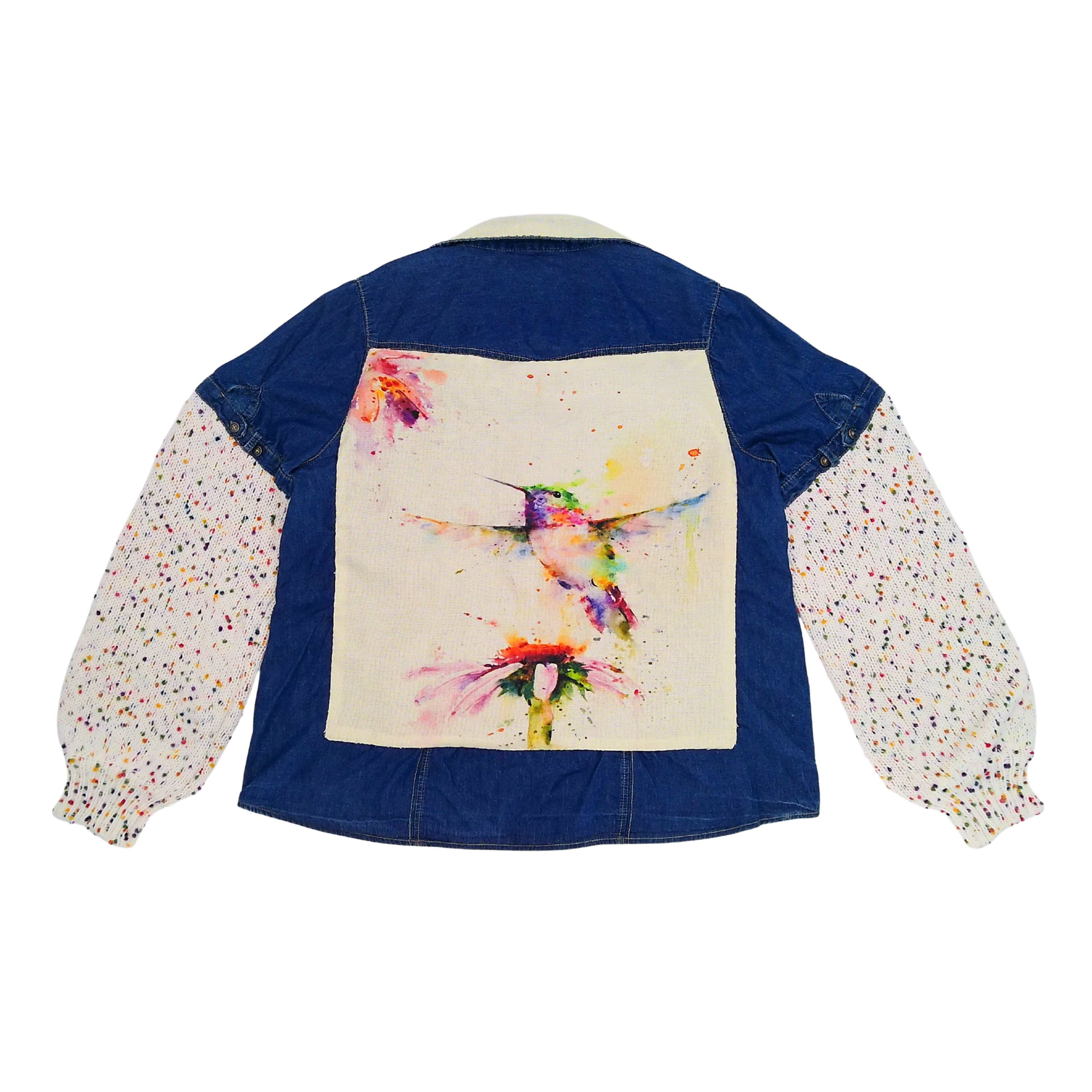 Shirt, Denim & Knit Sleeves