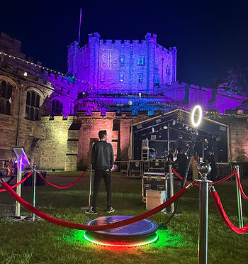360 photo booth in the grounds of Durham Castle