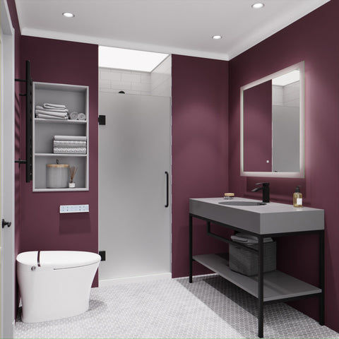 Thumbnail: ANZZI Passion Series 24 in. by 72 in. Frameless Hinged shower door w/