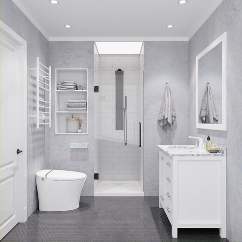 Thumbnail: ANZZI Passion Series 24 in. by 72 in. Frameless Hinged shower door w/