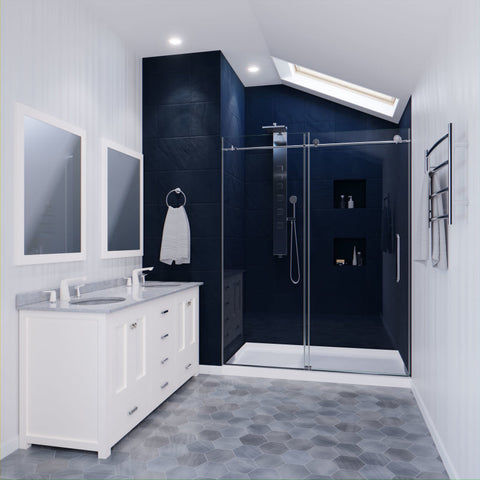 Thumbnail: ANZZI Madam Series 60 in. by 76 in. Frameless Sliding Shower Door w/