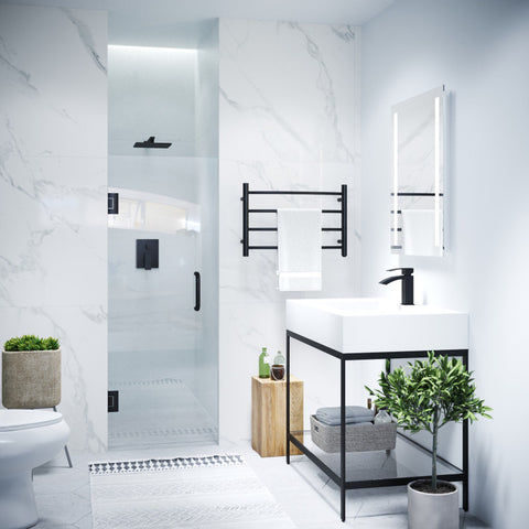 Thumbnail: ANZZI Fellow Series 24 in. by 72 in. Frameless Hinged Shower Door w/