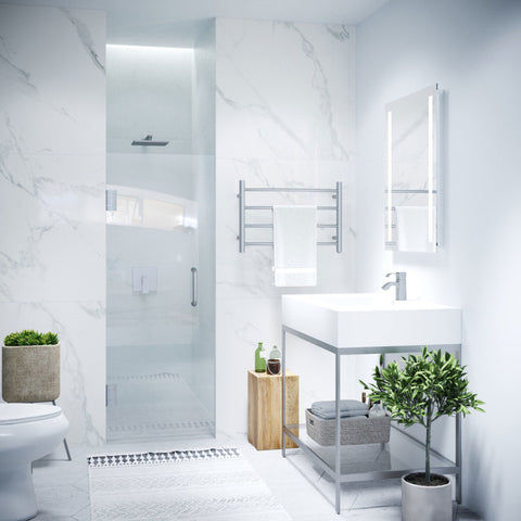 Thumbnail: ANZZI Passion Series 24 in. by 72 in. Frameless Hinged shower door w/