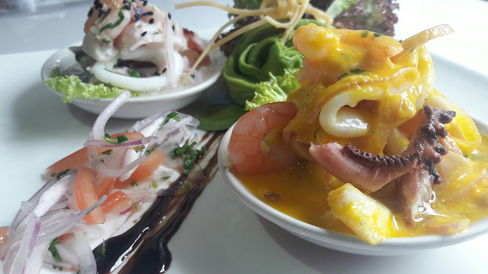 Ceviche mixto a la crema