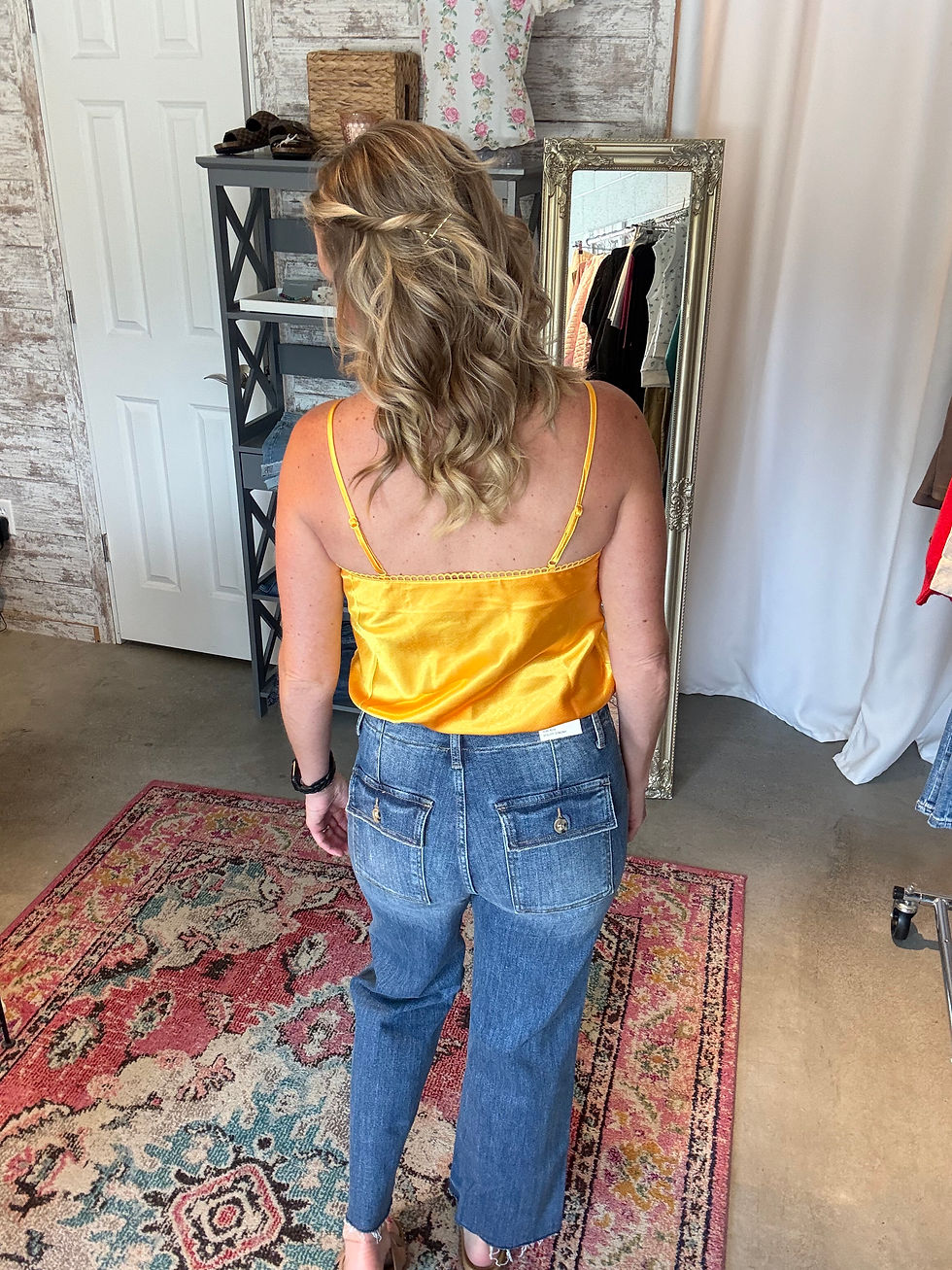Thumbnail: 265 -Golden Hour Satin Scallop Cami