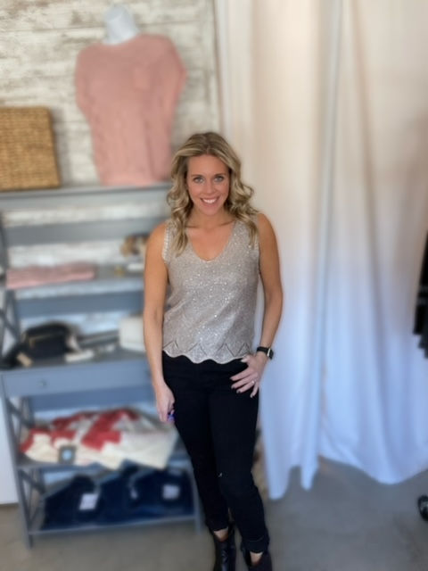 234 -Rose Taupe Sweater Tank