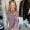 Thumbnail: 268 -Lavender Sequin Design Sweater Dress