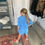 Thumbnail: 176 -Marina Toned Girls Short Sleeve Hoodie & Short Set