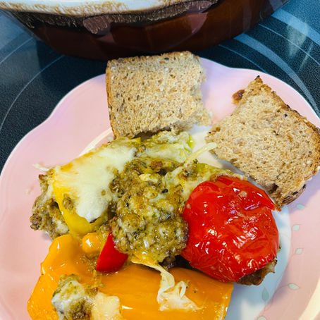 Cheesy Kale Stuffed Peppers - It's Low-Cal!