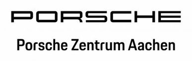 Offizielles Logo mit PORSCHE Schriftzug, darunter Porsche Zentrum Aachen.