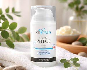 Cevitalis Voetcrème – 100 ml.
Regeneratie en hydratatie voor vermoeide voeten.
