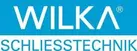 Logo WILKA Schließtechnik, blau gestaltet, für Sicherheitstechnik-Produkte.