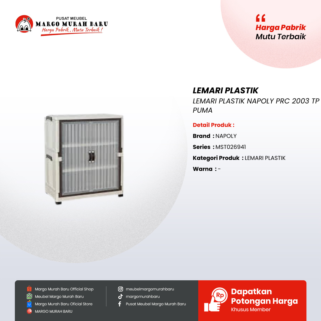 LEMARI PLASTIK NAPOLY PRC 2003 TP PUMA