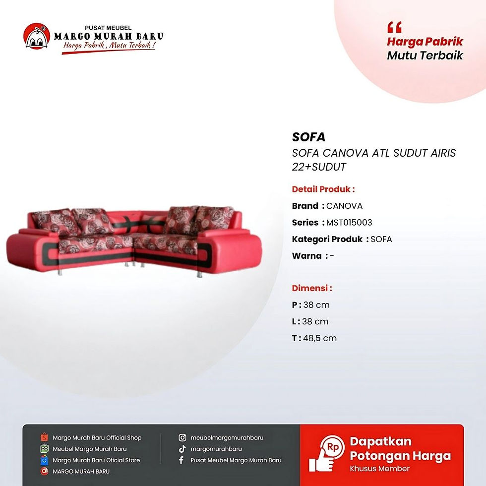 SOFA CANOVA ATL SUDUT AIRIS 22+SUDUT