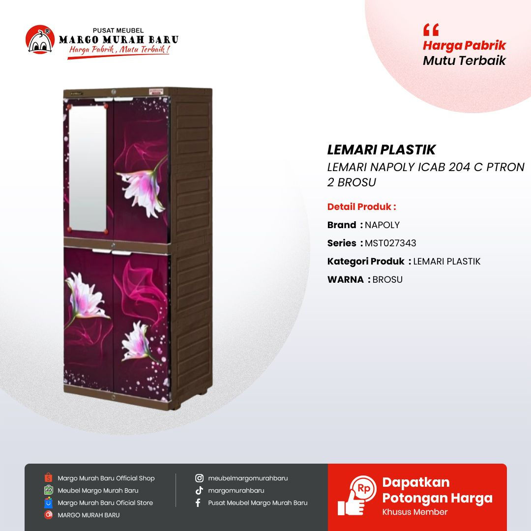 LEMARI NAPOLY ICAB 204 C PTRON 2 BROSU