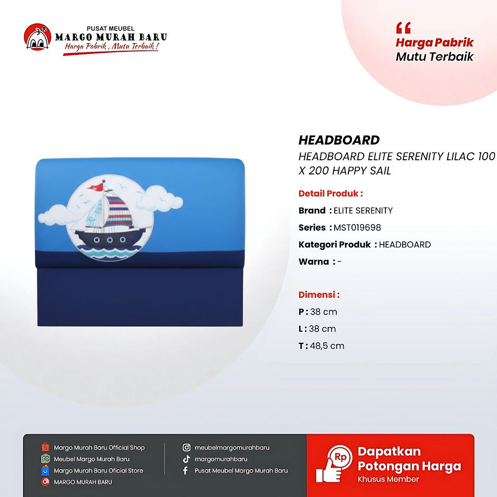 HEADBOARD ELITE SERENITY LILAC HAPPY SAIL