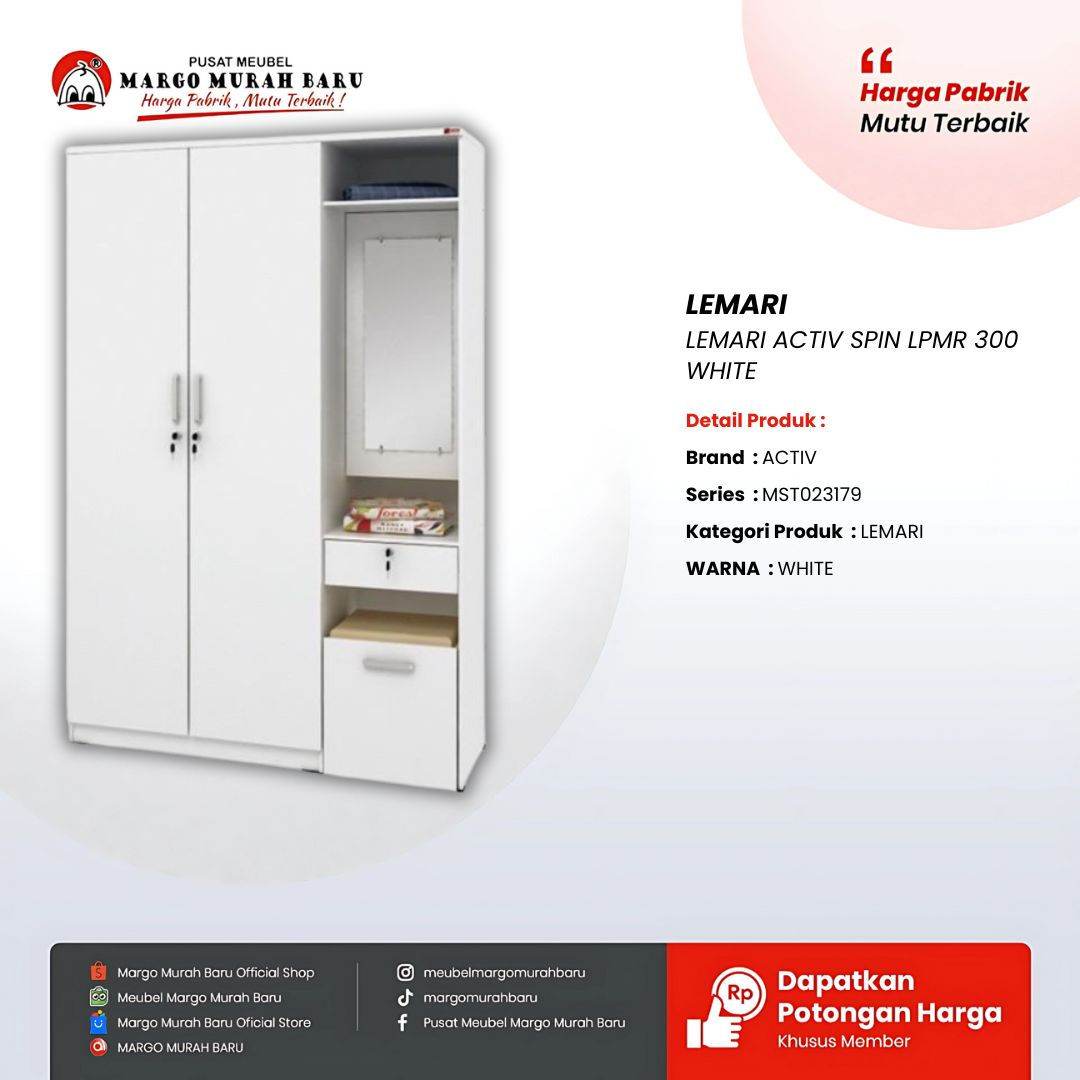 LEMARI ACTIV SPIN LPMR 300 WHITE