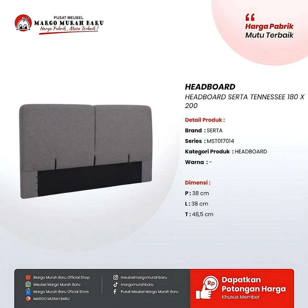 HEADBOARD SERTA TENNESSEE 180 X 200