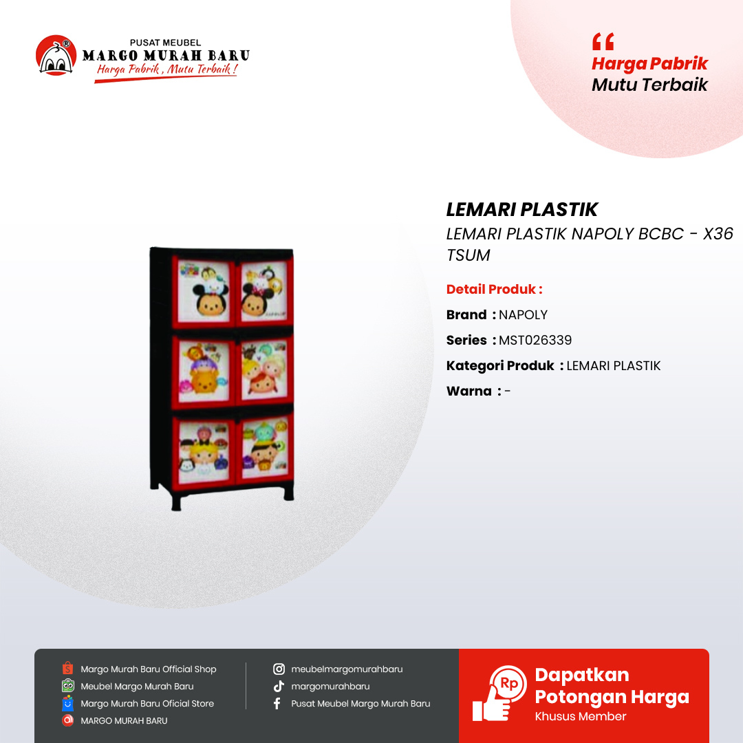 LEMARI PLASTIK NAPOLY BCBC - X36 TSUM