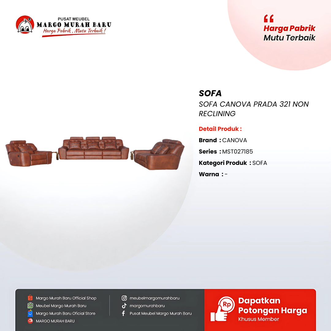 SOFA CANOVA PRADA 321 NON RECLINING