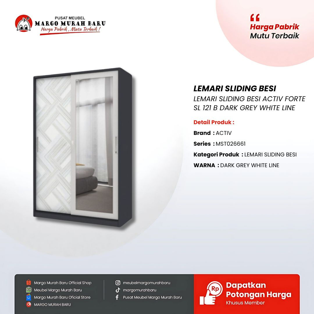 LEMARI SLIDING BESI ACTIV FORTE SL 121